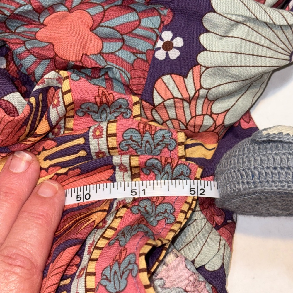 Boho Floral Tiered Midi Dress - Purple Floral - Picture 10 of 12